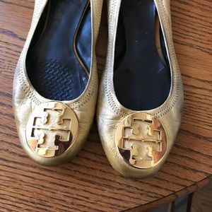 Gold Tory Burch flats size 7.5-8